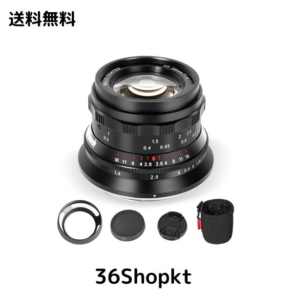 PERGEAR 35mm F1.4 フルサイズ マニュアルフォーカスレンズ 単焦点レンズ (Eマウント, ブラック)