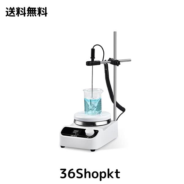 LACHOI マグネチックスターラー 磁気攪拌機 加熱可能 200-1500RPM 撹拌容量MAX5000ml(H？O) LCDディスプレイ 速度調整可能 タイミング設定の通販は