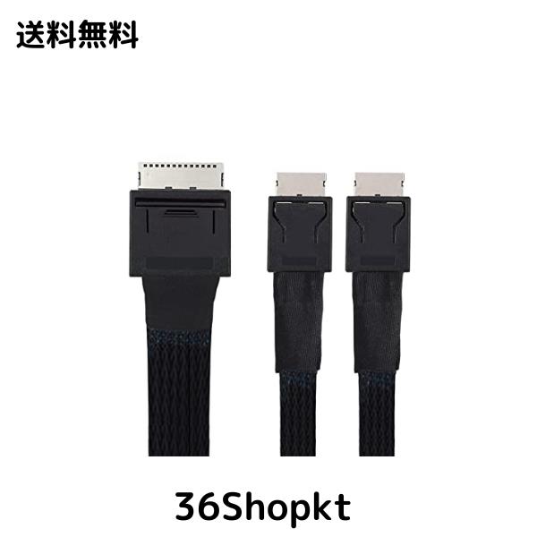 Cablec 50 cm OCuLink PCIe PCI Express SFF-8611 8 x 8チャネルからデュアルSFF-8611-OCuLink 4 x SSDデータアクティブケーブルへ 7,206円