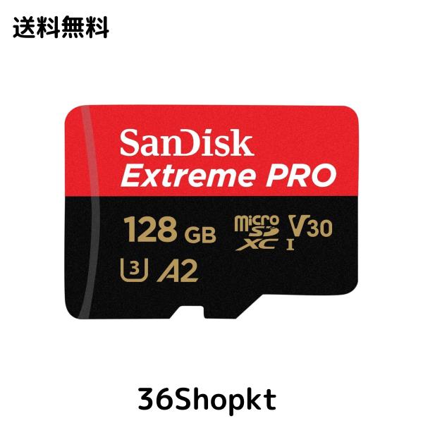 microSDXC 128GB SanDisk SanDisk SDSQXCD-128G-GN6MA Extreme PRO R:200MB/s W: 90MB/s UHS-I U3 V30 4K Ultra HD A2 Compatible with S