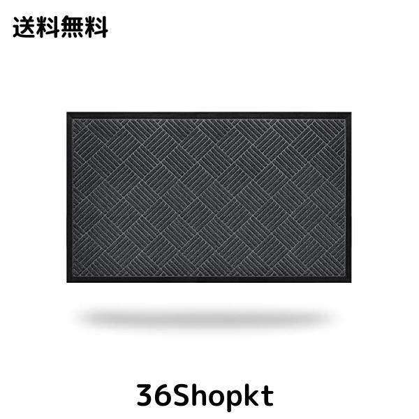 CORFEEL 玄関マット ドアマット 泥落としマット 屋内 屋外 業務用 家庭用 (90x150cm, グレー) 6,459円