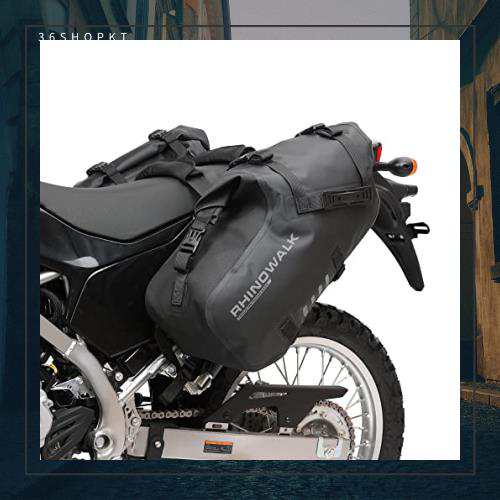 Rhinowalk バイク用サイドバッグ 防水 ツーリングバッグ キャンプ ロングツーリング オフロード 完全防水防塵防砂サイドバッグ 18L（9L*2の通販は