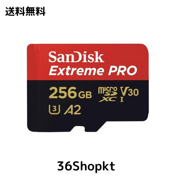 microSDXC 256GB SanDisk Extreme PRO SDSQXCD-256G-GN6MA R:200MB/s W: 140MB/s UHS-I U3 V30 4K Ultra HD A2 Compatible with SD Adapt