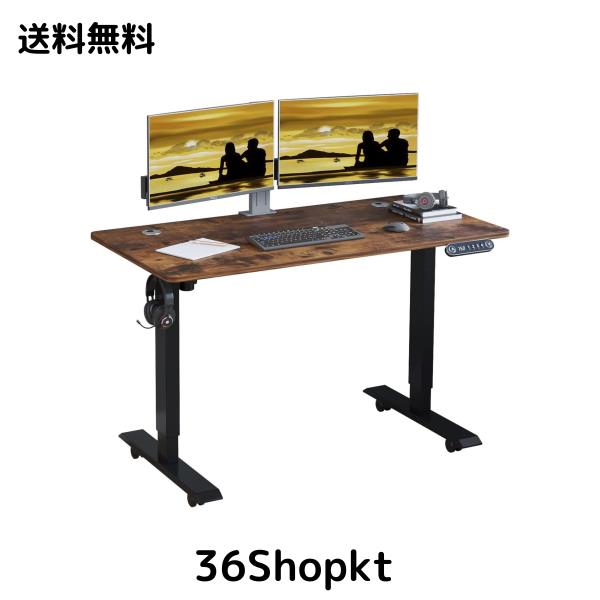 BilBil デスク パソコンラック つくえ 電動昇降式 机 120CM×60CM 電動式スタンディングデスク オフィスワークテーブル 昇降式机 ゲーミ