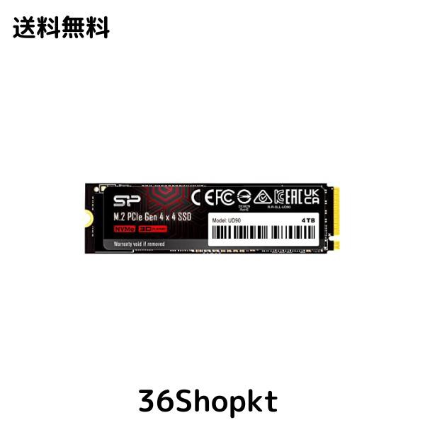 SP Silicon Power シリコンパワー SSD 4TB【超高速 ゲーミングSSD】Read 5000MB/s Write 4800MB/s 3D NAND M.2 2280 PCIe4.0×4 NVMe1.