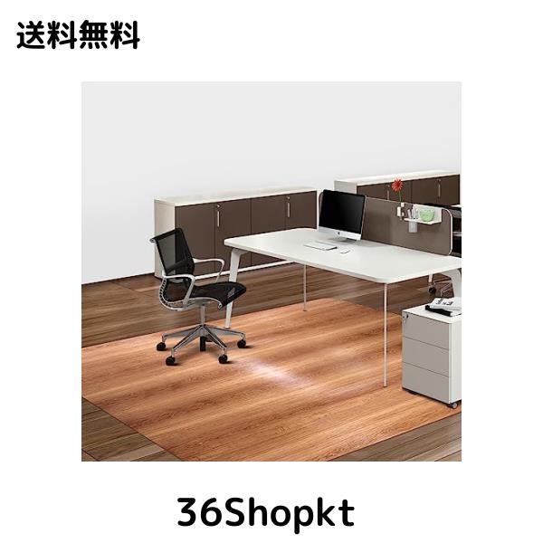 アップデート版 ゲーミングチェアマット チェアマット 超大判 特大サイズ 180*180cm 木目調 PVC素材+グラスファイバー ソフトタイプ 床保