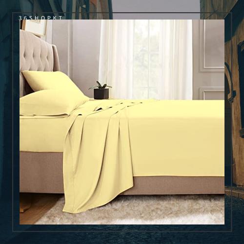 Pizuna 400スレッドカウントコットン フラットシーツ - (ワイドキング) 長繊維綿100% 通気性良し 高級コットンサテン ベッドシーツ 家庭