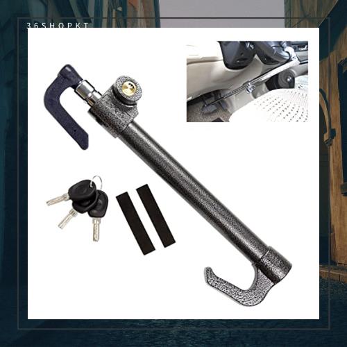 FARBIN ステアリングホイールクラッチロック 可変長ロック ハンドルロック 高度なペダルロック 汎用 簡単取付 カーセキュリティ 防犯グッ