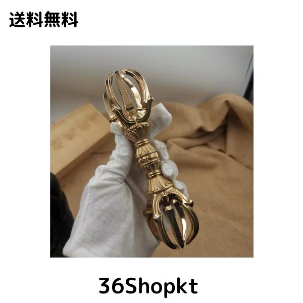 密教法具 空海大師飛行法器 五鈷杵 金剛杵 真鍮製 vajra 16cm Amazon