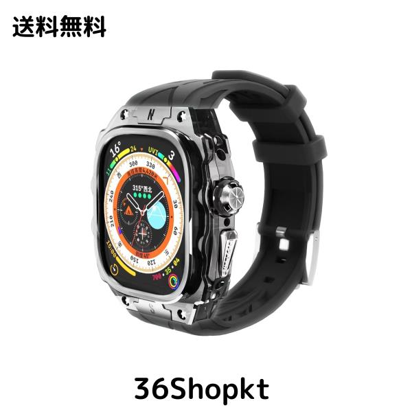 [YiMingSun] Apple Watch用ケース Apple Watch Ultra 1/2 49mm用バンパーケース付き 頑丈なメンズ高級透明保護 メンズ 頑丈なケース バンの通販は 7,321円