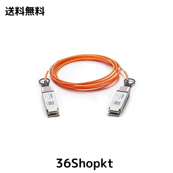 10Gtek 40G QSFP+ AOC ケーブル 40GBASE イーサネット アクティブ 光ケーブル QDR MMF, Mellanox MC2206310-002互換, 2m