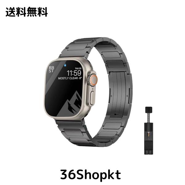 コンパチブル apple watch バンド チタニウム製 アップルウォッチ バンド 軽量 apple watch Ultra/8/7/6/5/4/3/2/1 38mm 40mm 41mm 42mm の通販は 5,922円