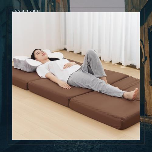 HOMFINE 高反発マットレス セミダブル 三つ折り 極厚10cm おりたたみマットレス 高反発 ベットマット 敷き布団 凹凸加工 体圧分散 程良い