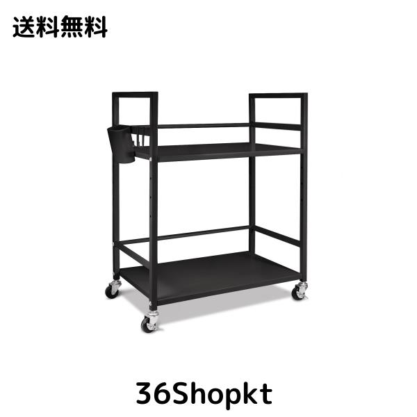 Secchuu スチールラック2段 デスクターナ デスク下収納 本体3.7kg 総耐荷重30kg 幅50x奥行30x高さ64cm 棚板１枚耐荷重15kg A4ファイル対