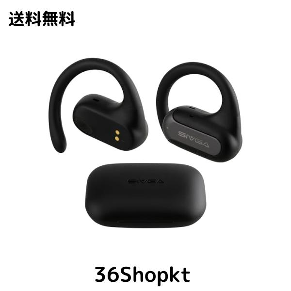 SIVGA SO2 オープンイヤーヘッドホン 開放型 4つのマイク付きワイヤレスヘッドセット クリア通話用 イヤーフック付き軽量 IPX 5スポーツ