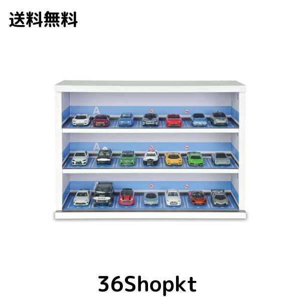 GUNSEED ミニカーケース、LED付き トミカ 収納 ケース、木製 21
