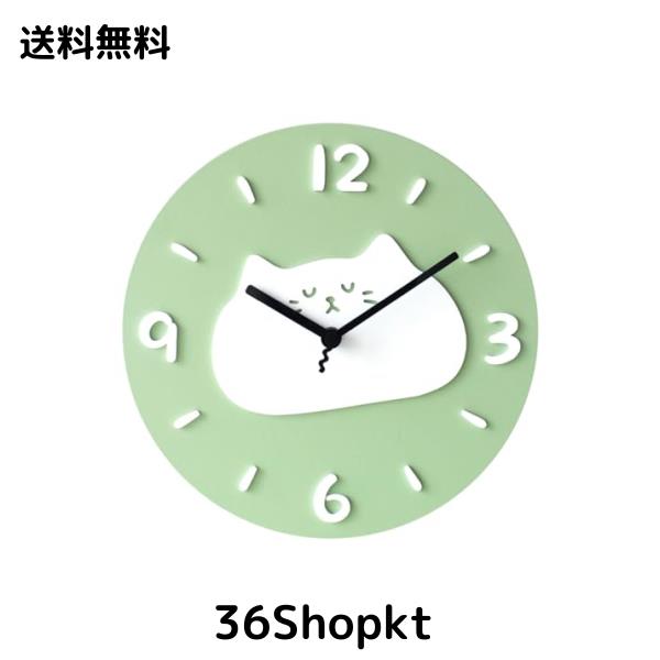 Mermbe 壁掛け時計 おしゃれ 静音 可愛い 壁掛け アニメ時計 カラー木質パネルアクリル立体数字針見やすい 寝室 書斎 12インチ(直径30CM)の通販は 6,174円