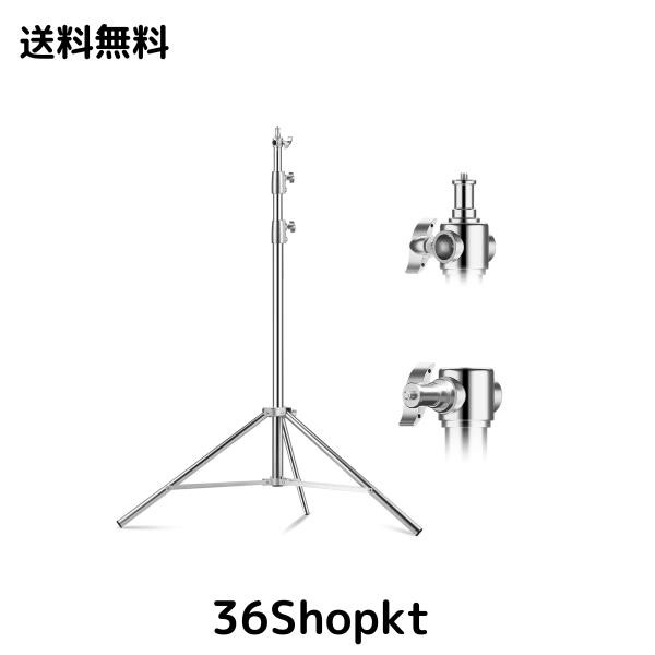 SOONPHO 撮影用ライトスタンド 2.8m ストロボスタンド 耐荷重10kg ステンレス鋼製 バネ式 1/4-3/8ネジ ビデオライト、フラッシュライト、の通販は