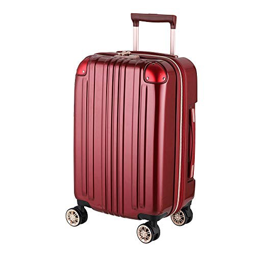 [レジェンドウォーカー] スーツケース (1泊2日 / SSサイズ / 32〜39L / ワインレッド) 機内持ち込み 軽量 旅行用 (拡張機能/TSAロック/ダの通販は