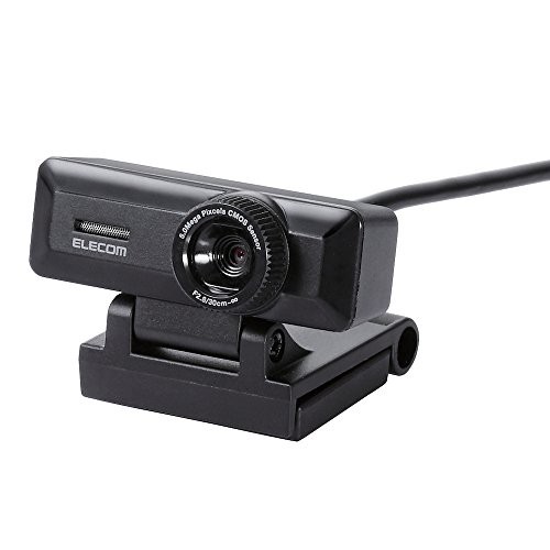 エレコム WEBカメラ UCAM-C750FBBK マイク内蔵 フルHD 1080p 30FPS 500万画素 高精細ガラスレンズ ケーブル長1.5m ブラック