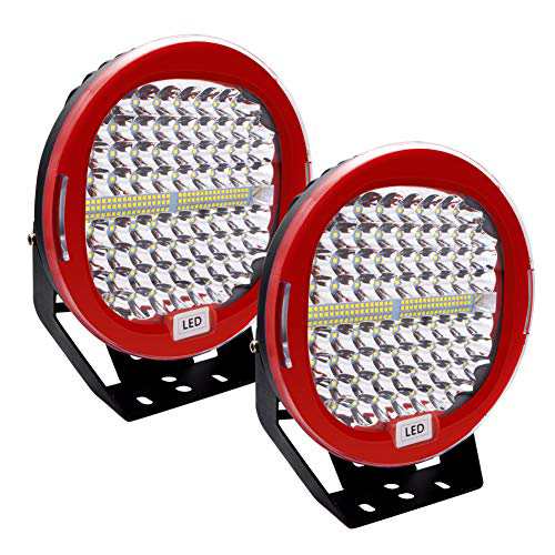 Safego 408W ワークライト 9インチ LED 作業灯 作業灯 ワークライト ホワイト 丸形 狭角タイプ 30度 136連 LED 車外灯 農業機械 ホワイトの通販は