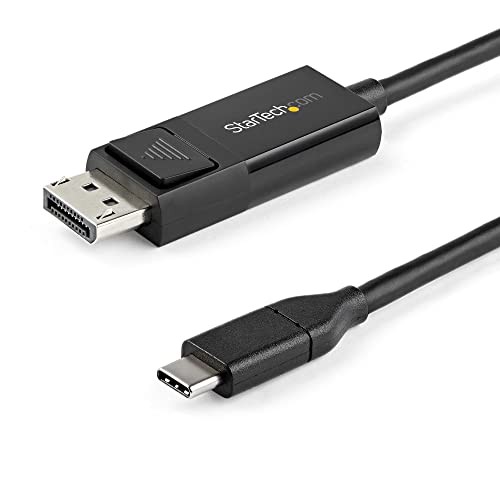 StarTech.com USB-C - DisplayPort 1.2 ケーブル/1m/4K60Hz/双方向対応/Thunderbolt 3互換/ブラック CDP2DP1MBD