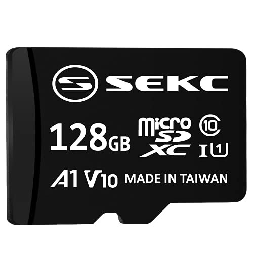 【Amazon.co.jp 限定】SEKC microSDXCカード 128GB UHS-I V10 A1 Class10対応 最大読出速度90MB/s SDアダプタ付 SV10A1128