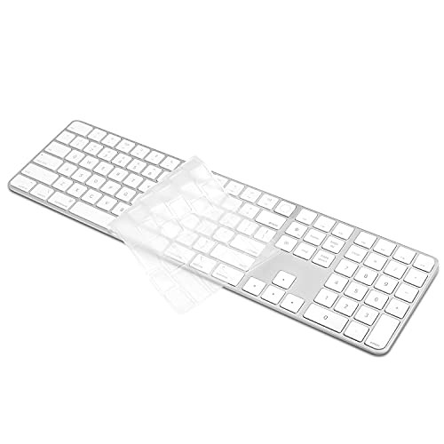 ProElife 超薄型キーボードカバースキン Apple Magic Keyboard Touch IDとテンキー付きモデル-A2520用 2022 Mac Studio ＆ 2021 Apple iM