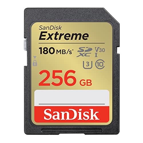 SanDisk (サンディスク) 256GB Extreme (エクストリーム) SDXC UHS-I メモリーカード - C10/U3/V30/4K/UHD SDカード - SDSDXVV-256G-GNCI