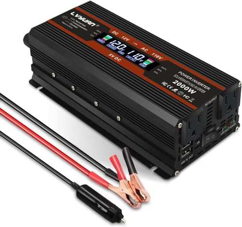 LVYUAN（リョクエン）インバーター 12V 定格 1000W 最大 2000W DC12V（直流）AC100V（交流）変換 カーインバーター  キャンプ 車中泊グッの通販はau PAY マーケット - onlinestoreS au PAY マーケット店 | au PAY マーケット－通販サイト