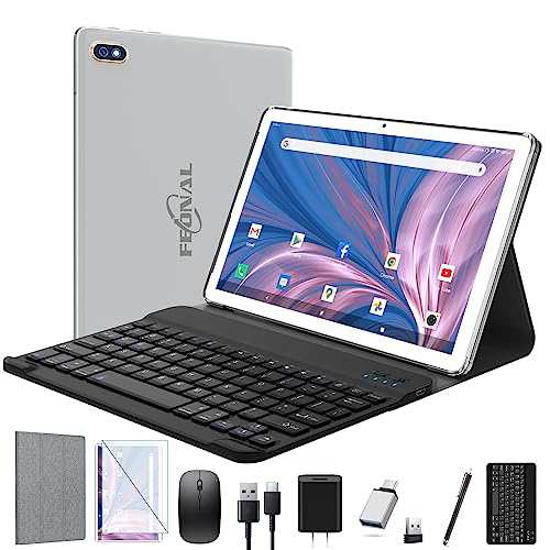 2024最新Android12タブレット10インチwi-fiモデル2in1タブレット8コアCPU、RAM4GB+ROM128GB+最大1TB 拡張、13MP+8MP デュアルカメラ、700の通販は