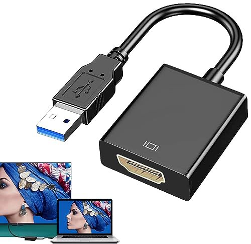 Batone【2023 新型改良型 5Gbps高速伝送】 HDMI USB 変換3.0 ケーブル 1080p インストールが簡単 USB-HDMIi変換アダプター 使用簡単 USB3