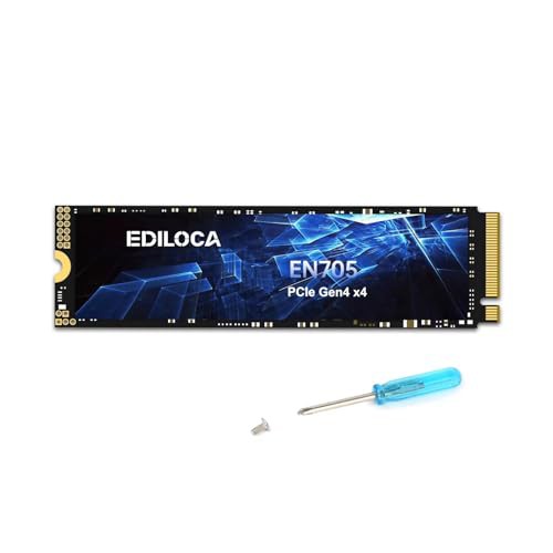 Ediloca EN705 SSD 2TB PCIe Gen4 NVMe M.2 2280 PS5動作確認済み 最大読込: 4800MB/s 最大書き:4500MB/s 3D NAND TLC 内蔵SSD ダイナミの通販は