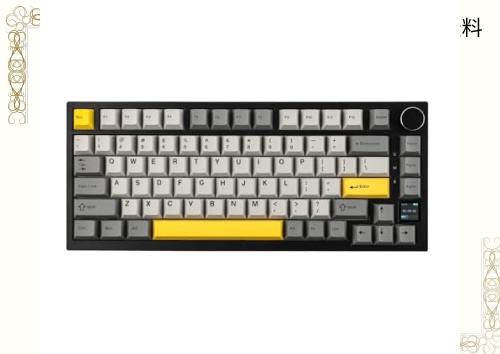 EPOMAKER Ajazz AK820 Pro ゲーミングキーボード 75% ガスケット搭載 メカニカルキーボード TFTスクリーン 3モード(Bluetooth 5.1/2.4Gワの通販は