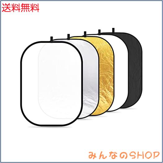 NEEWER 150x200cm 写真用ライトリフレクター ポータブル 5in1 折りたたみ式マルチディスク バッグ付き 半透明、シルバー、ゴールド、ブラの通販は