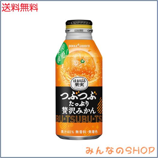 ポッカサッポロ ほおばる果実 つぶたっぷり贅沢みかん400g×24本 4,655円