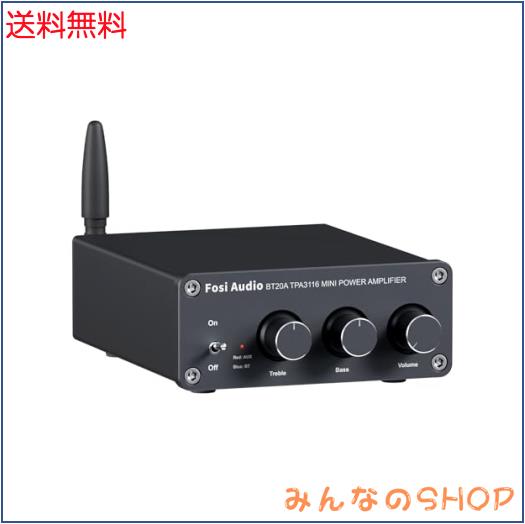 Fosi Audio BT20A Bluetooth 5.0 パワーアンプ 2.0CH ステレオ