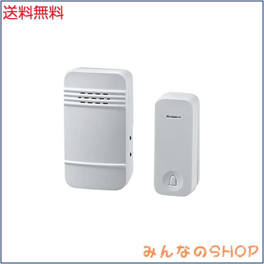 エルパ (ELPA) 電池を使わない ワイヤレスチャイム 工事不要 防水 押した力で自己発電 WC-S6040AC