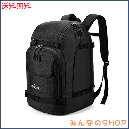 Unigear スノーボード バックパック スキー ブーツバッグ 大型 スキーヘルメット バッグ 大容量 55L 3色 (ブラック)の通販は