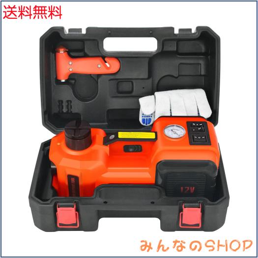 E-HEELP電動ジャッキ5T セダンとSUVに適合自動車ジャッキ 12V DC油圧式じゃっき Ledライト付 タイヤ交換用 耐荷重 5トン 5000Kg 収納ケー