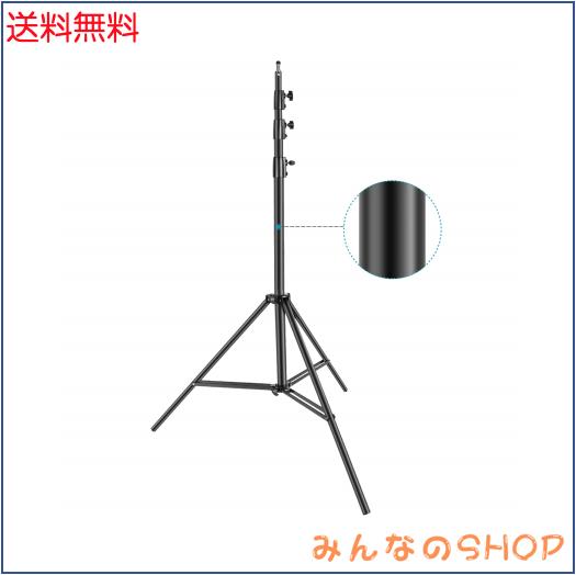NEEWER 高耐久ライトスタンド 金属製 4m 調整可能 写真三脚スタンド 内蔵スプリングクッションと1/4”ネジ付き スタジオLEDライト、DSLRカ