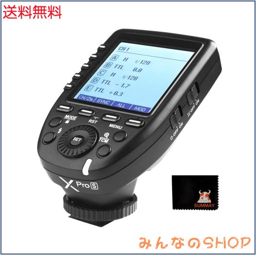 GODOX Xpro-S 互換ソニー用 送信機 フラッシュトリガー コマンダー ハイスピードシンクロ1/8000s Sony一眼レフカメラ対応 超大LCDスクリ