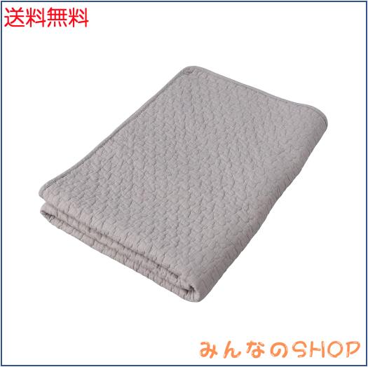 ナイスデイ 敷きパッド グレー セミダブル(120×200cm) mofua (モフア) イブル 綿100% cloud柄 キルティング 洗える 低ホルム 36240213