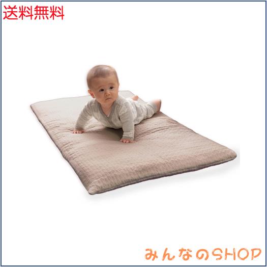 アクア(AQUA) イブル ベビーマット ベビー布団 赤ちゃんマット ベージュ 68×120cm mofua(モフア) 綿100% cloud柄 キルティング プレイマの通販は 8,131円