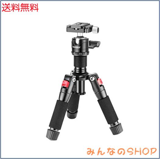Neewer ポータブルな卓上ミニ三脚 アルミニウム合金50cm 360度ボールヘッド、1/4インチクイックシュープレート付き DSLRカメラビデオカム