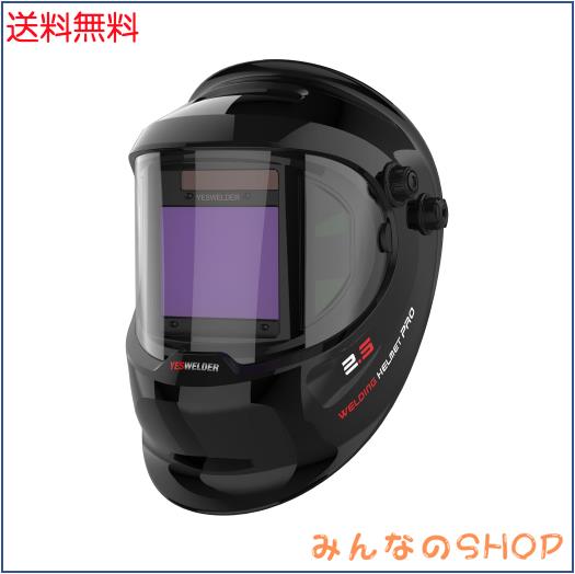 YESWELDER 溶接面 自動遮光 側面も見える広視野 ４アークセンサー 遮光速度：1/30000秒 遮光度4/5-9/9-13 本当の色を映す TIG MIG ARC溶