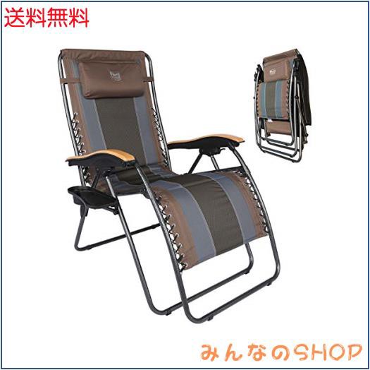 TIMBER RIDGE リクライニングチェア 折りたたみ アウトドア 耐荷重160kg ワイド(座幅60cm) 角度調節 インフィニティチェア キャンプ カッの通販は