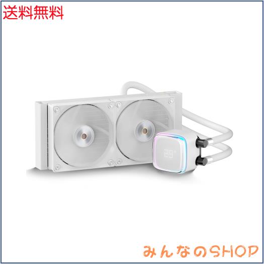 Ocypus Iota L24 CPUクーラー 水冷、デジタルディスプレイ、240MM AIO 簡易水冷CPUクーラー、効率的な冷却ポンプ、ARGB照明コントロール
