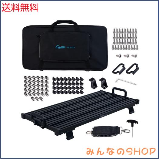 GUITTO ギターエフェクター ボードペダルボード クランプブロック固定効果ペダルボードアルミニウム合金超軽量キャリングバッグ付き (大)