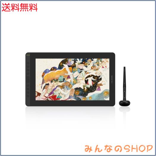 HUION 液タブ 液晶ペンタブレット Kamvas 16(2021) 15.6インチ 充電不要ペン Windows Mac Androidに対応 10個のショートカットキー 液タ